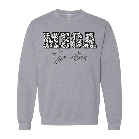 Leopard MEGA Gymnastics Grey Crewneck Sweatshirt