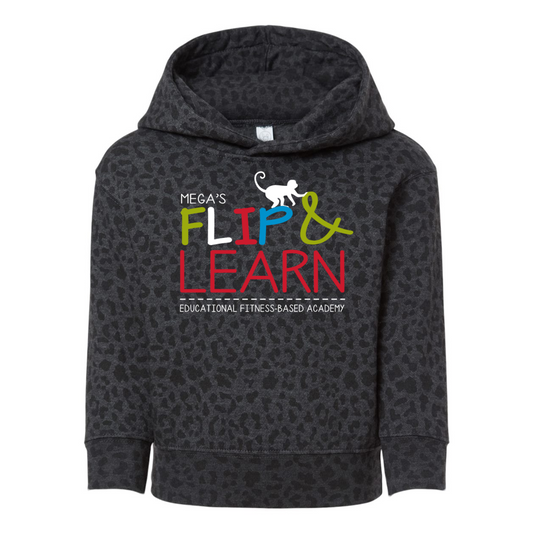 Flip & Learn Logo Black Leopard Hoodie