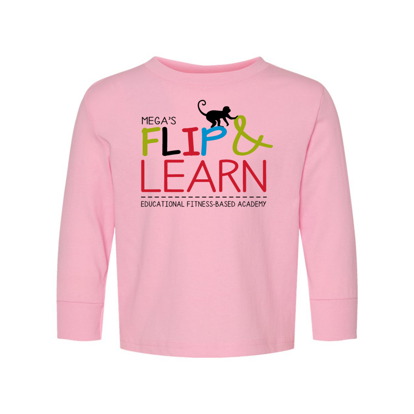 Flip & Learn Logo Light Pink Long Sleeve Tee