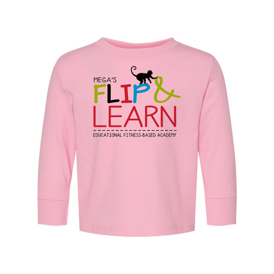 Flip & Learn Logo Light Pink Long Sleeve Tee