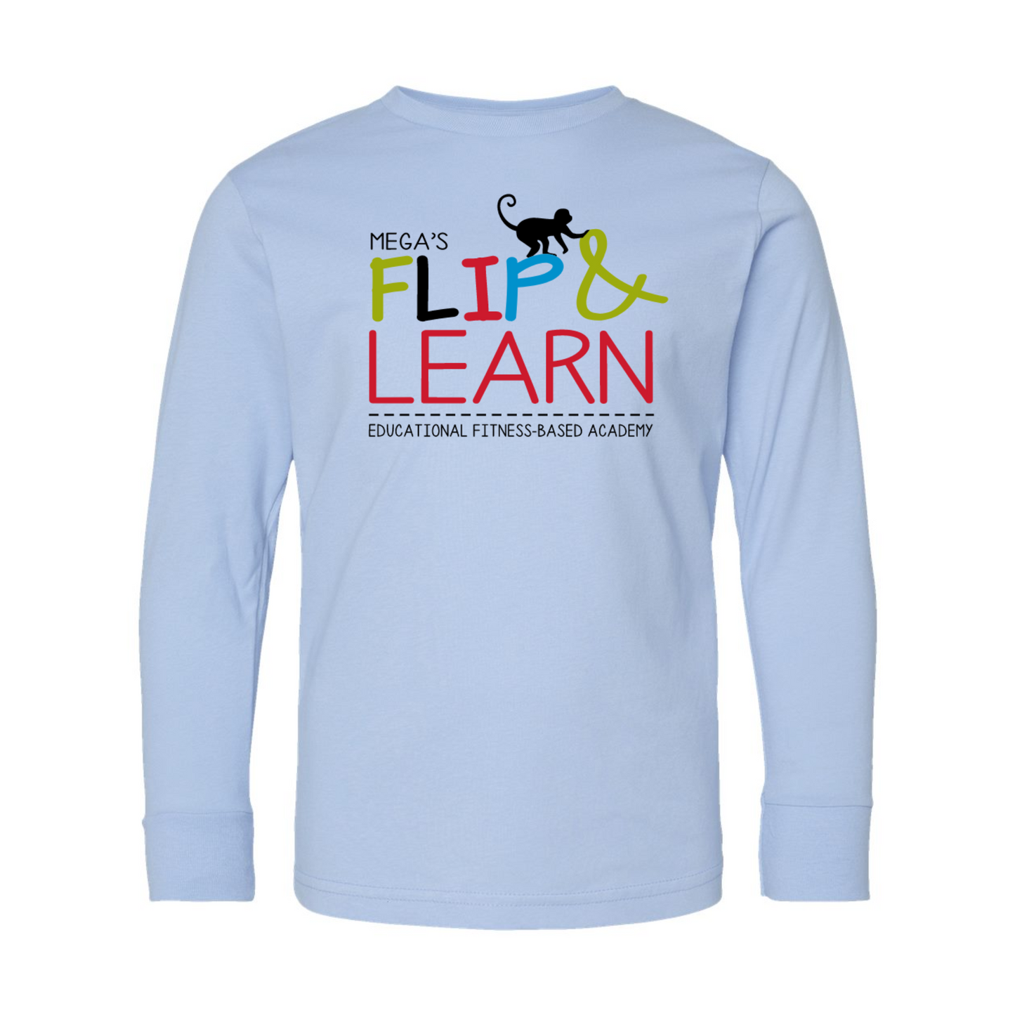 Flip & Learn Logo Light Light Blue Long Sleeve Tee