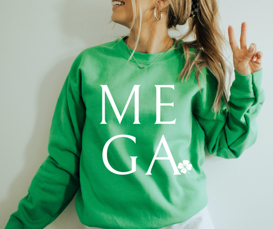 MEGA Shamrock Green Crewneck Sweatshirt